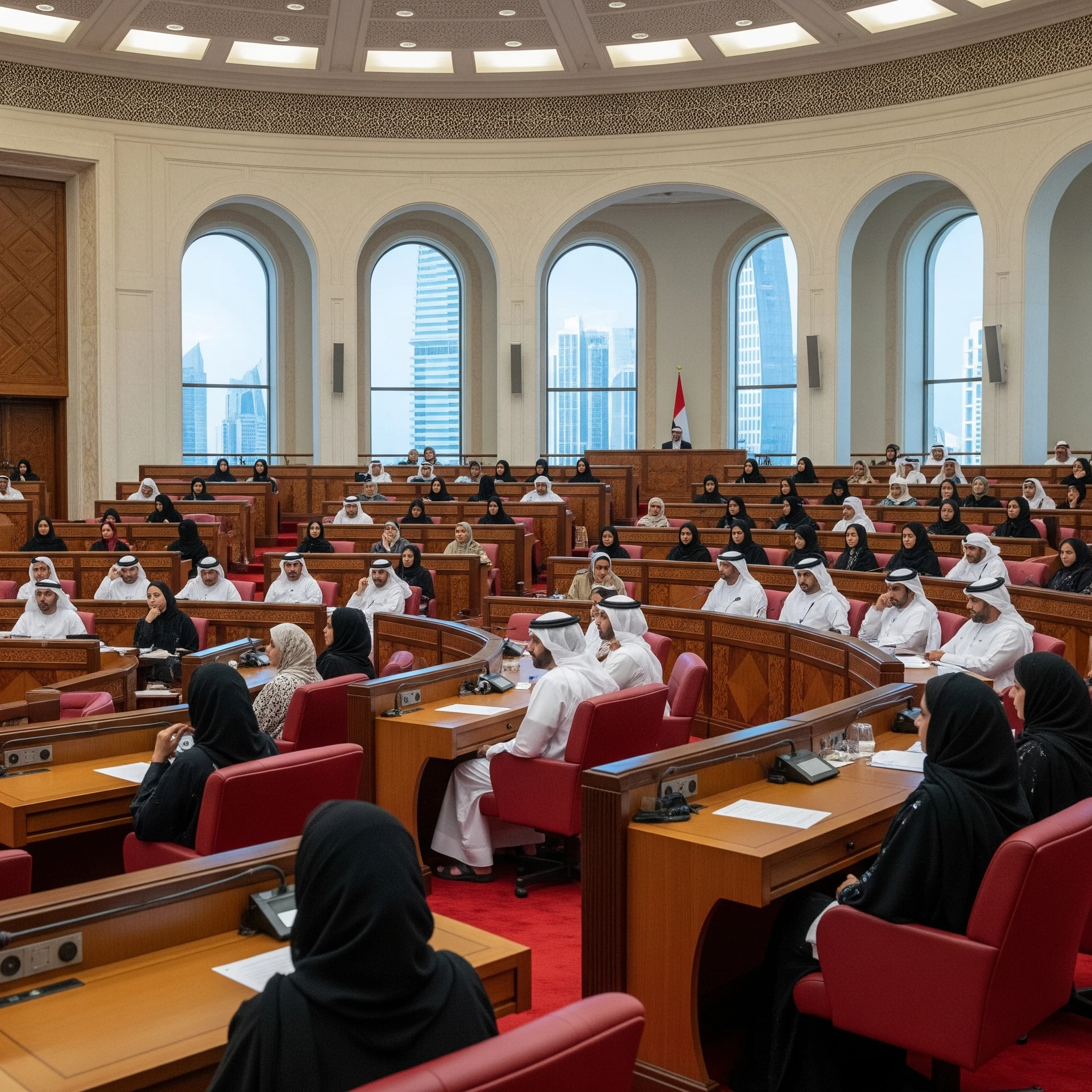 من مقاعد المجلس الوطني الاتحادي تشغلها النساء
